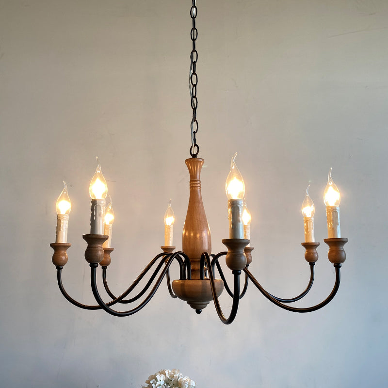 Afralia Lustra Chandelier Bois Industriel Moderne - Neutralighting