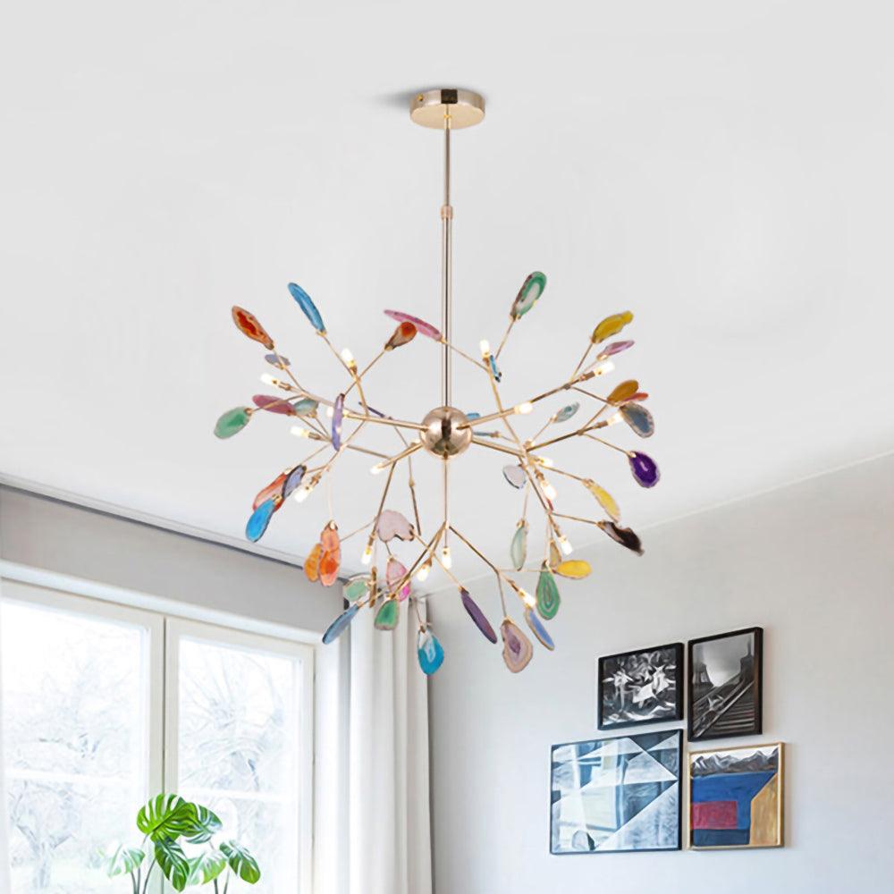 Agate Lustre à Branches Multicolores - Neutralighting