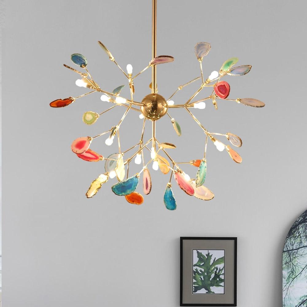 Agate Lustre à Branches Multicolores - Neutralighting