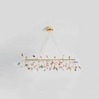 Lustra Chandelier Feuille Colorée Bras Dorés - Neutralighting