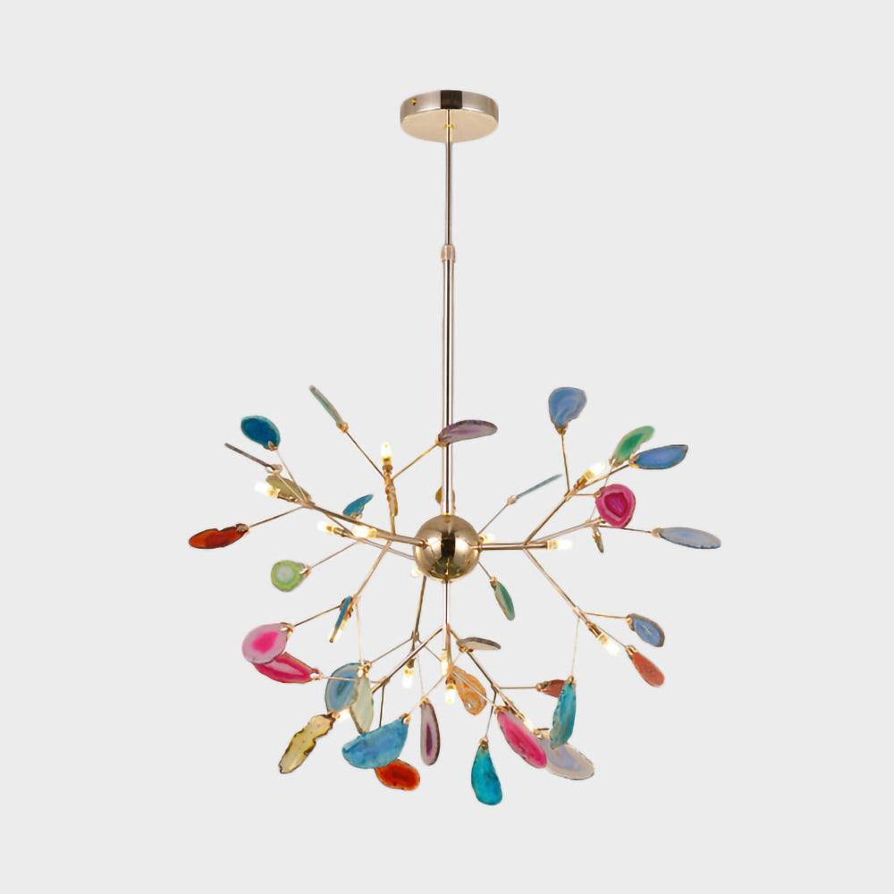 Agate Lustre à Branches Multicolores - Neutralighting