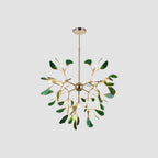 Lustra Chandelier Feuille Colorée Bras Dorés - Neutralighting