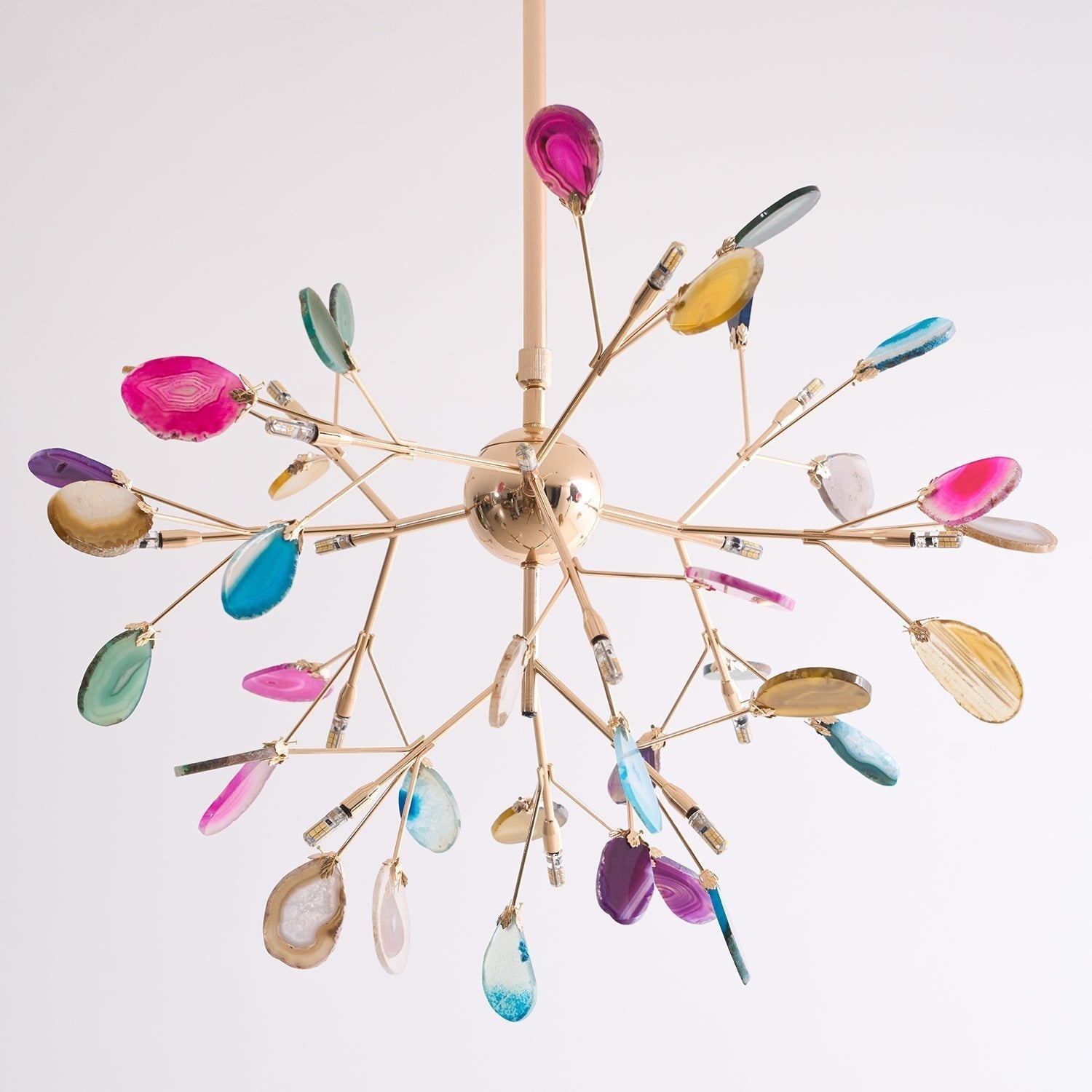Agate Lustre à Branches Multicolores - Neutralighting