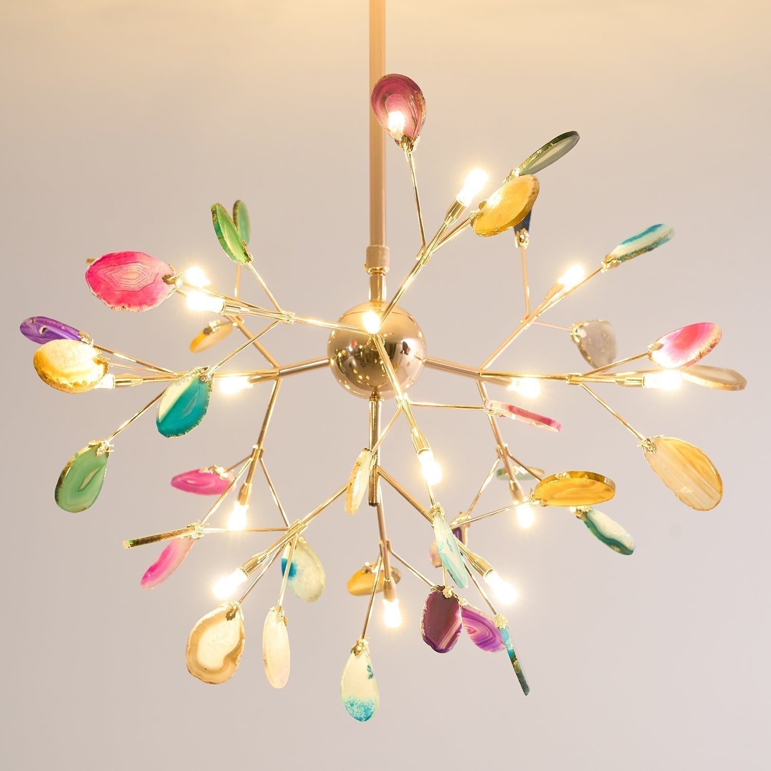 Agate Lustre à Branches Multicolores - Neutralighting