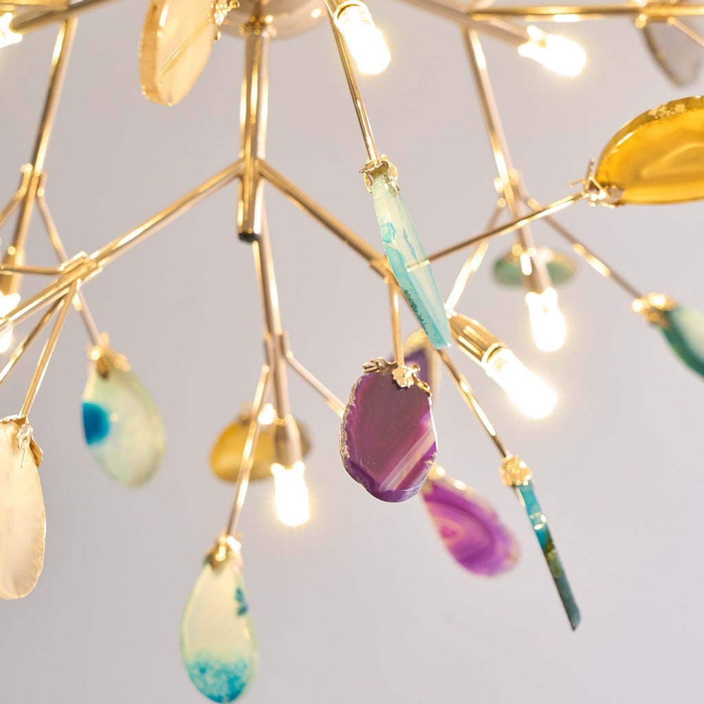 Agate Lustre à Branches Multicolores - Neutralighting
