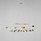 Lustra Chandelier Feuille Colorée Bras Dorés - Neutralighting