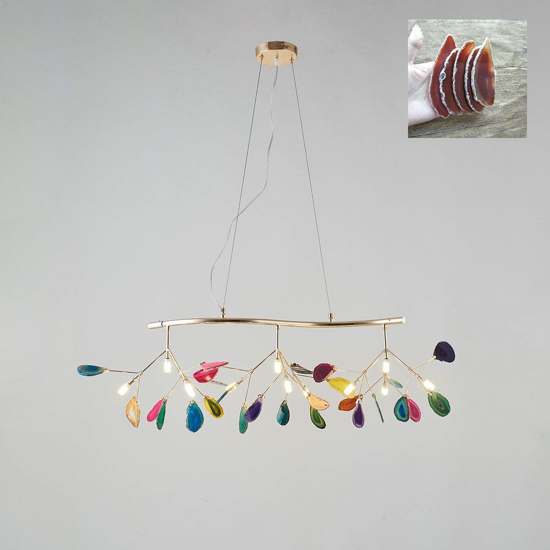 Agate Lustre à Branches Multicolores - Neutralighting