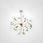Lustra Chandelier Feuille Colorée Bras Dorés - Neutralighting