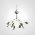 Lustra Chandelier Feuille Colorée Bras Dorés - Neutralighting