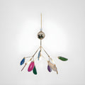 Lustra Chandelier Feuille Colorée Bras Dorés - Neutralighting