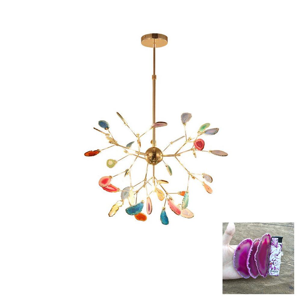 Agate Lustre à Branches Multicolores - Neutralighting