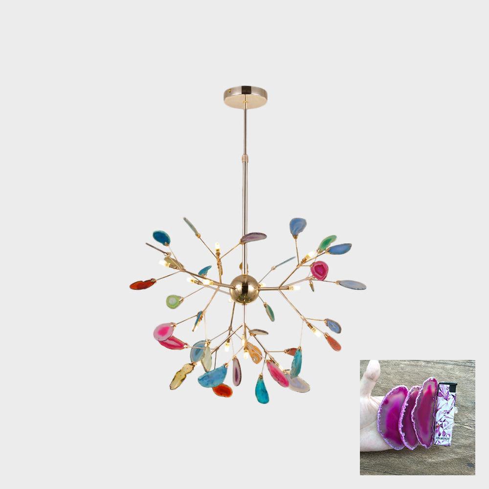 Agate Lustre à Branches Multicolores - Neutralighting