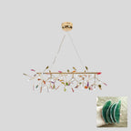 Lustra Chandelier Feuille Colorée Bras Dorés - Neutralighting