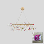 Lustra Chandelier Feuille Colorée Bras Dorés - Neutralighting
