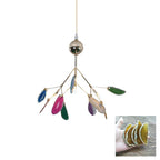 Lustra Chandelier Feuille Colorée Bras Dorés - Neutralighting