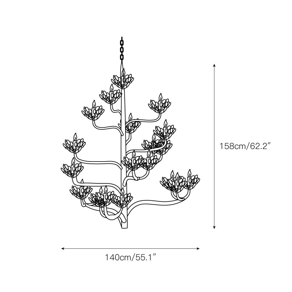 Agave Chandelier en Cristal Luxueux - Neutralighting