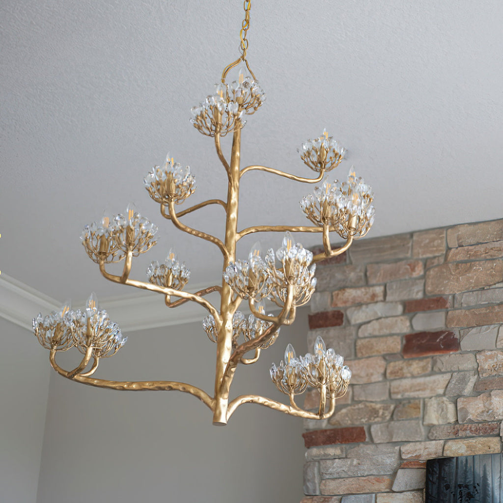 Agave Chandelier en Cristal Luxueux - Neutralighting