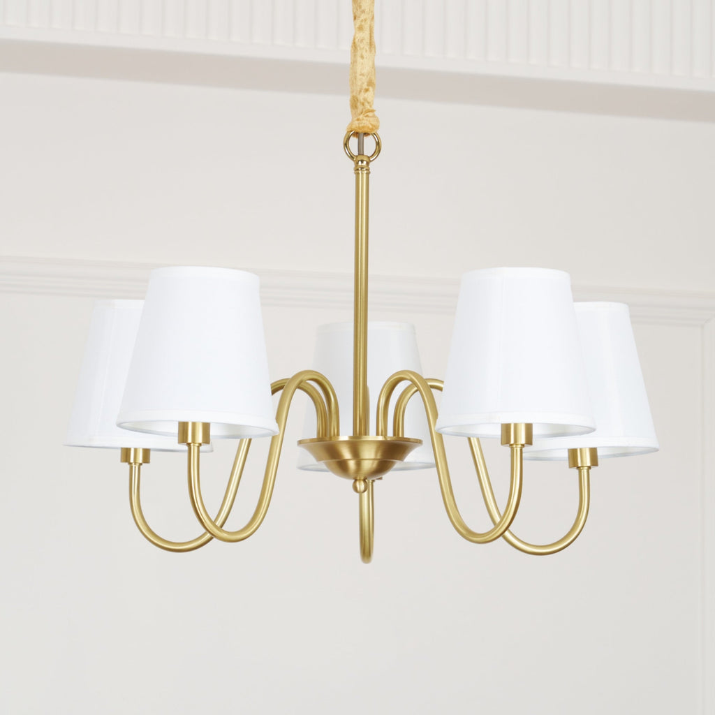 Stacey Chandelier en Tissu Traditionnel Vieilli - Neutralighting