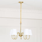 Stacey Chandelier en Tissu Traditionnel Vieilli - Neutralighting