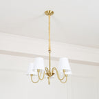 Stacey Chandelier en Tissu Traditionnel Vieilli - Neutralighting