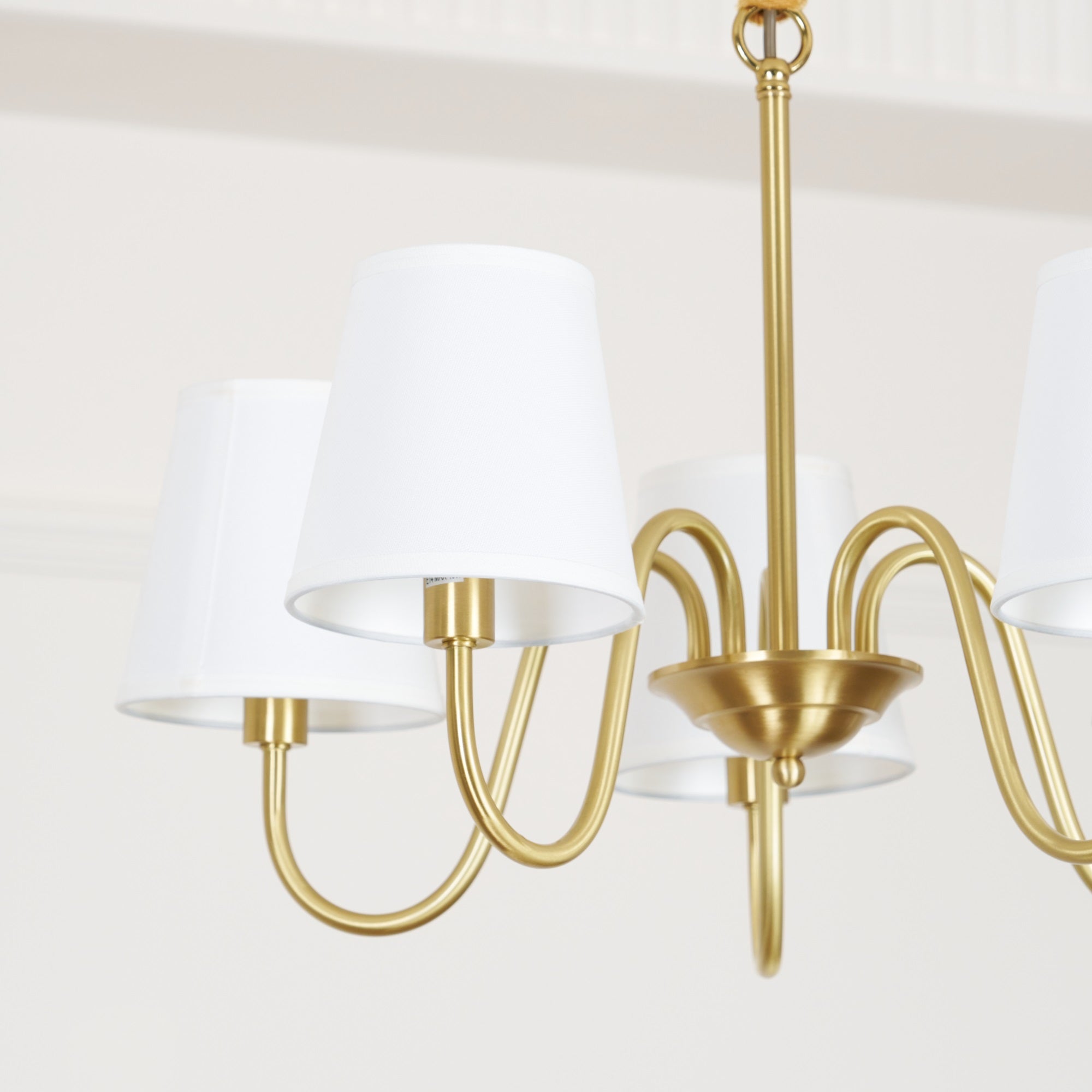 Stacey Chandelier en Tissu Traditionnel Vieilli - Neutralighting