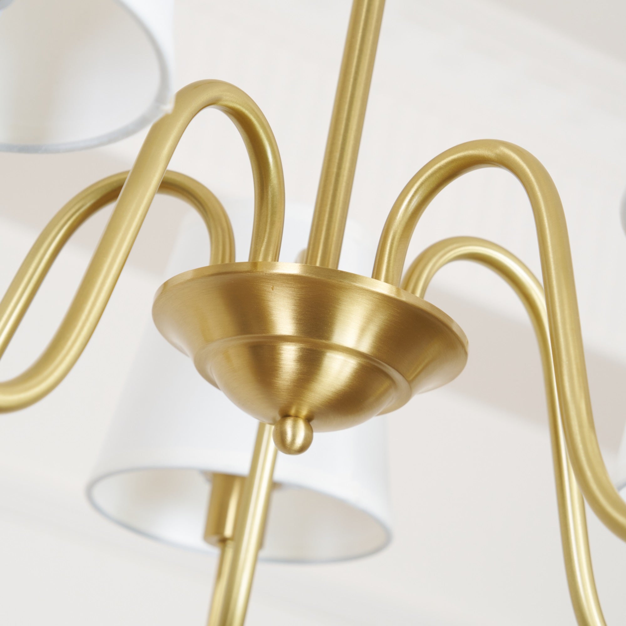 Stacey Chandelier en Tissu Traditionnel Vieilli - Neutralighting