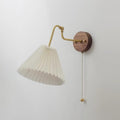 Echo Applique Murale Vintage Laiton Noyer Tissu - Neutralighting