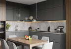 Lustra Chandelier en Verre avec Structure en Acier Noir Linéaire - Neutralighting