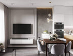 Lustra Chandelier en Verre avec Structure en Acier Noir Linéaire - Neutralighting