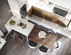 Lustra Chandelier en Verre avec Structure en Acier Noir Linéaire - Neutralighting