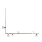 Lustra Chandelier en Verre avec Structure en Acier Noir Linéaire - Neutralighting