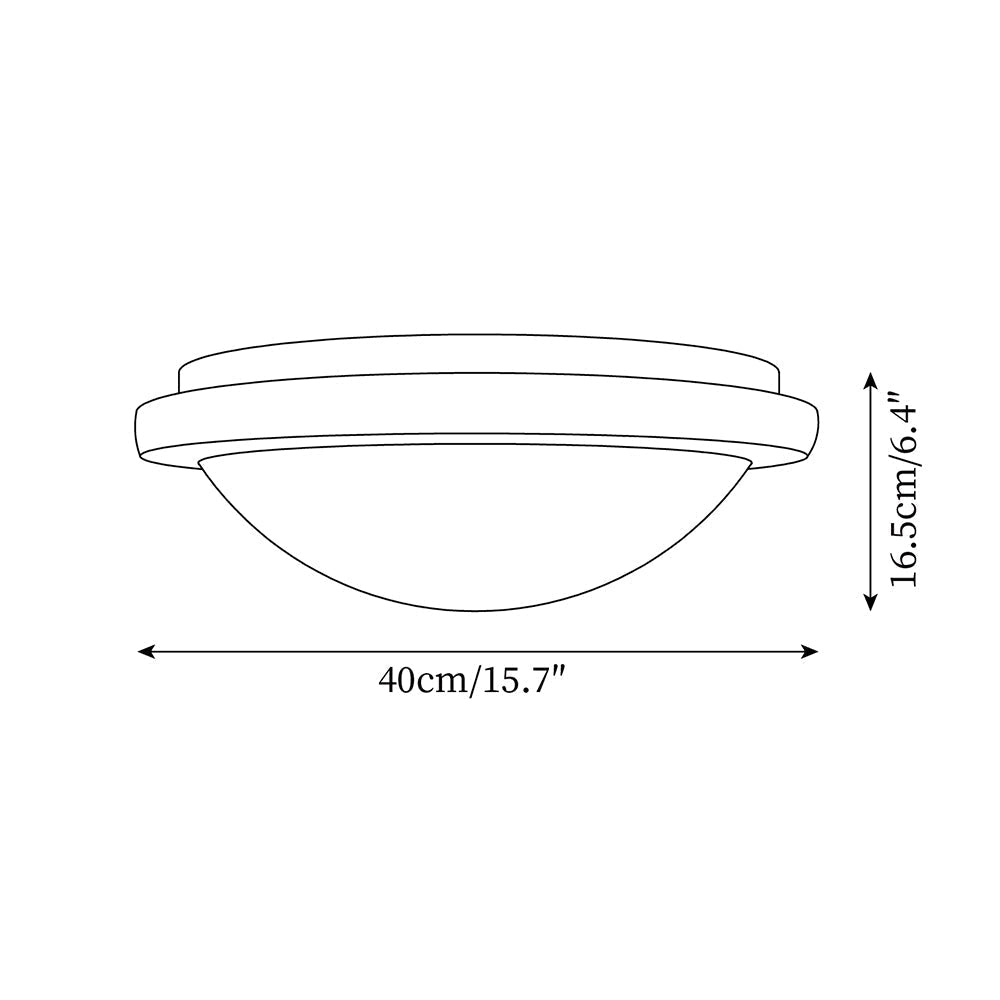 Aire Plafonnier Encastré Verre Dôme Minimaliste - Neutralighting