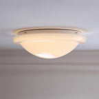 Aire Lustre Plafonnier Dôme en Verre Crème Lueur Douce - Neutralighting