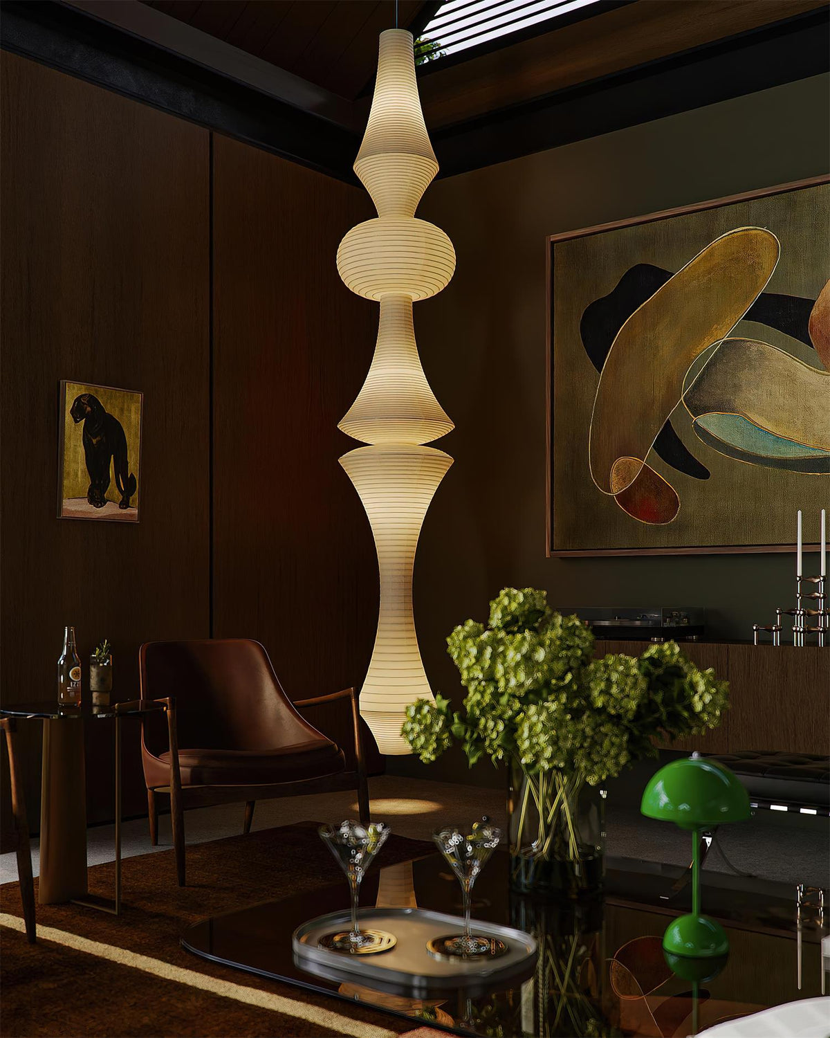 Zyora Lampe Suspendue Sculpturale en Papier - Neutralighting