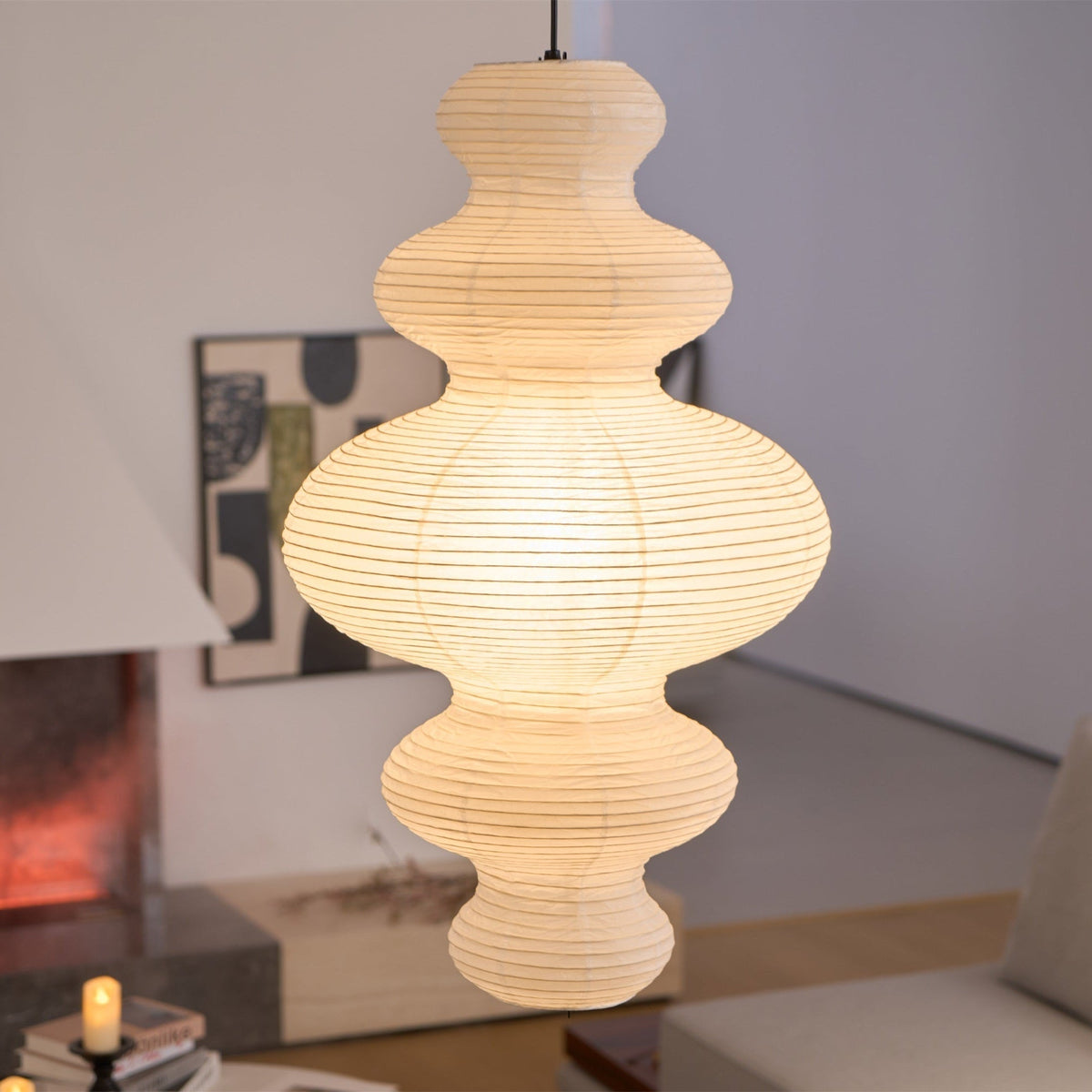 Vivain Lampe Pendante Papier Traditionnelle - Neutralighting