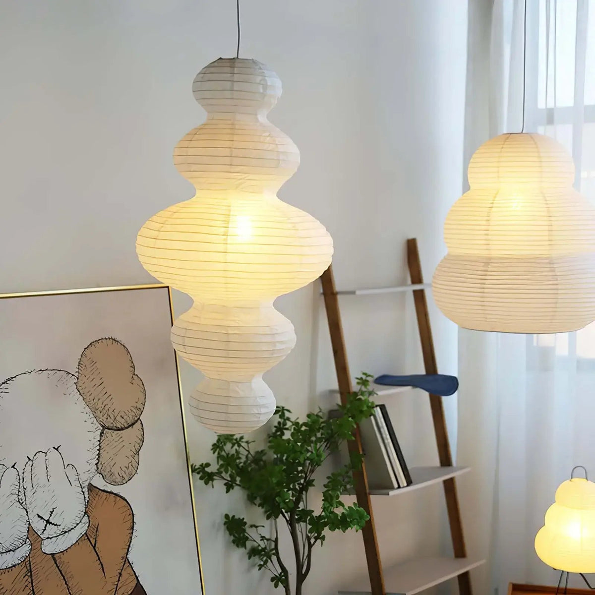 Vivain Lampe Pendante Papier Traditionnelle - Neutralighting