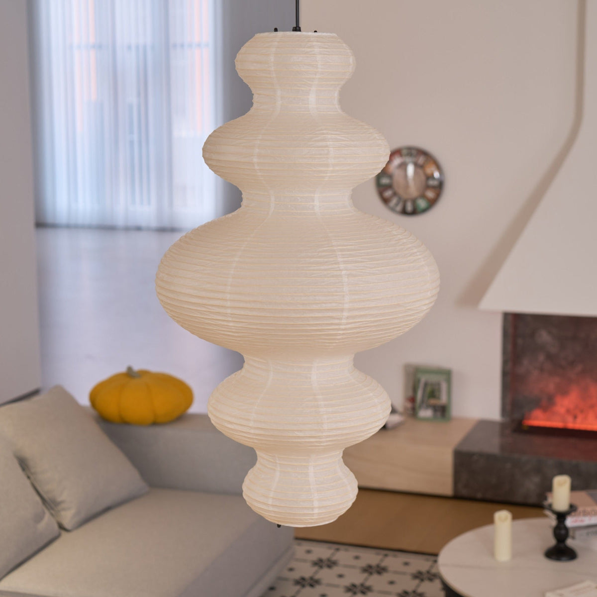 Vivain Lampe Pendante Papier Traditionnelle - Neutralighting