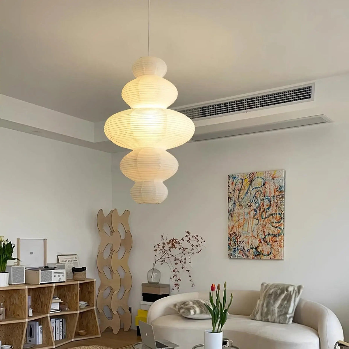 Vivain Lampe Pendante Papier Traditionnelle - Neutralighting