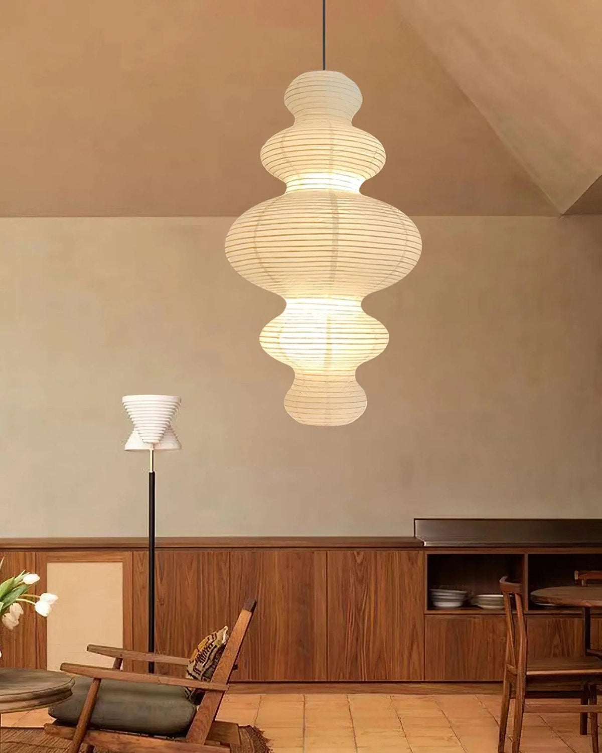 Vivain Lampe Pendante Papier Traditionnelle - Neutralighting