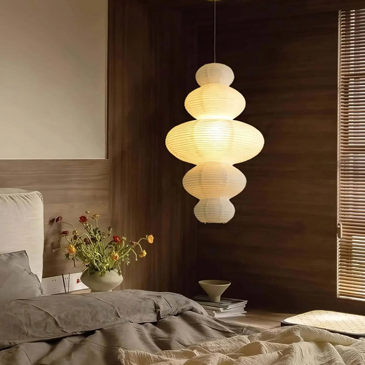 Vivain Lampe Pendante Papier Traditionnelle - Neutralighting