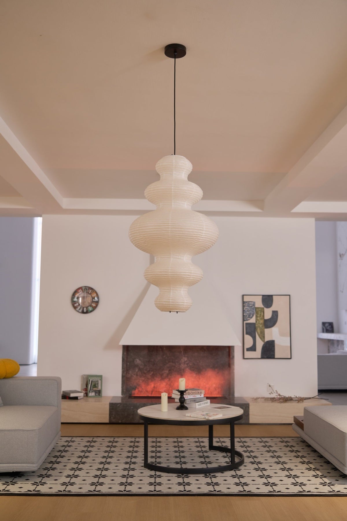 Vivain Lampe Pendante Papier Traditionnelle - Neutralighting