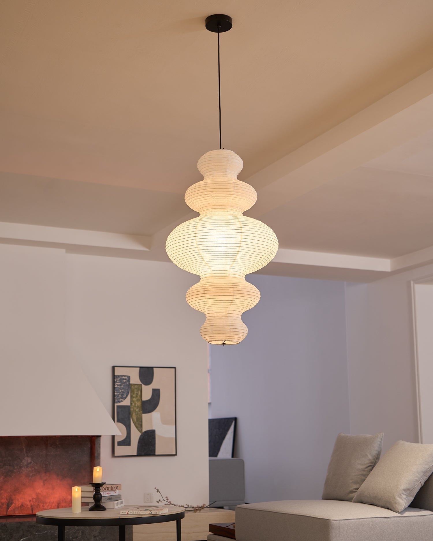 Akari Lampe Pendante Minimaliste en Bambou - Neutralighting