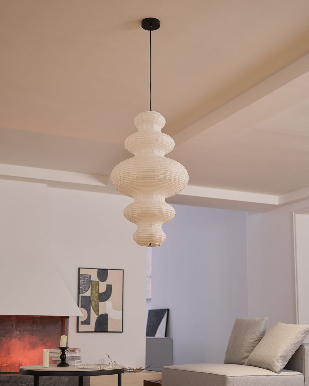 Akari Lampe Pendante Minimaliste en Bambou - Neutralighting