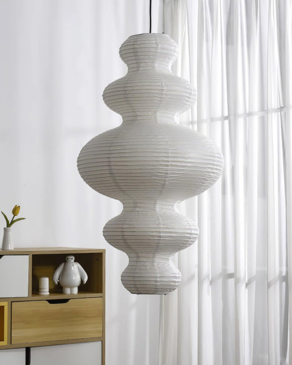 Akari Lampe Pendante Minimaliste en Bambou - Neutralighting