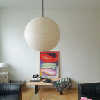 Solara Suspension Bambou Papier Washi Ronde - Neutralighting