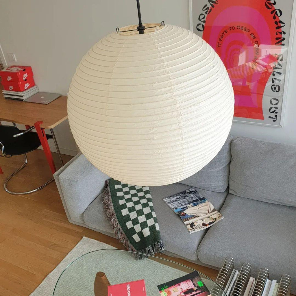 Solara Suspension Bambou Papier Washi Ronde - Neutralighting