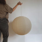 Solara Suspension Bambou Papier Washi Ronde - Neutralighting