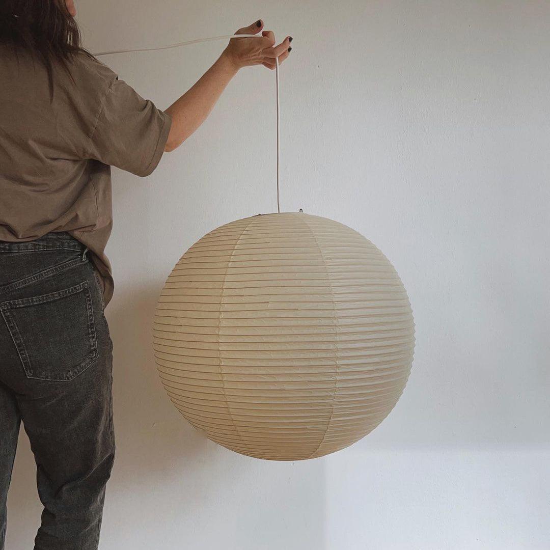 Solara Suspension Bambou Papier Washi Ronde - Neutralighting