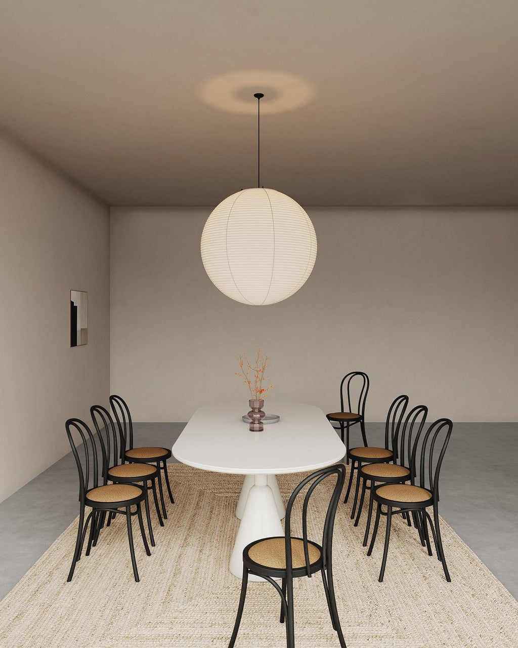 Solara Suspension Bambou Papier Washi Ronde - Neutralighting