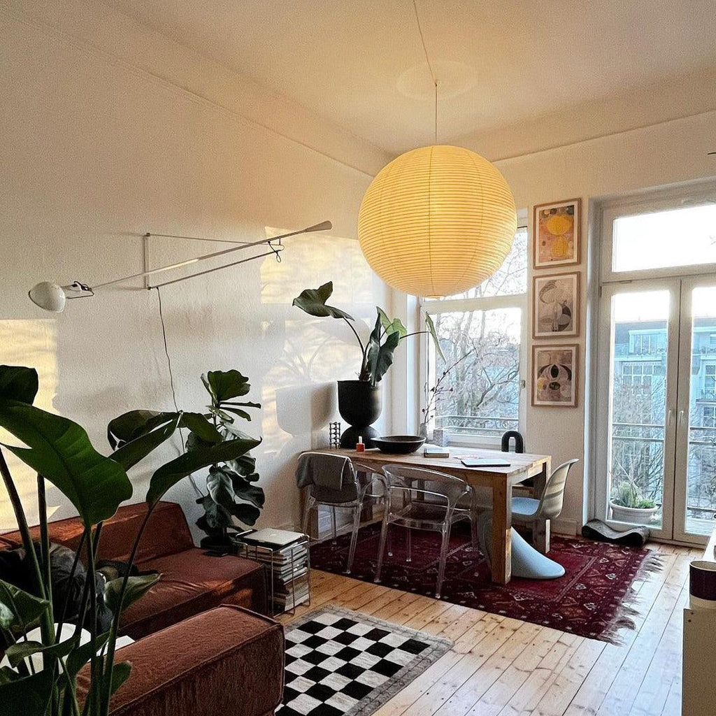 Solara Suspension Bambou Papier Washi Ronde - Neutralighting